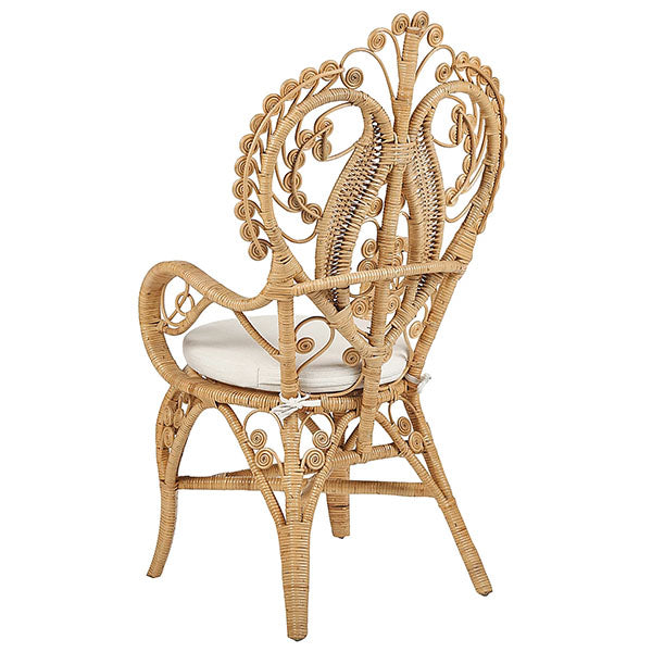 Classic French Bistro Cane & Wicker Furniture - Coffee Chair - Vintique