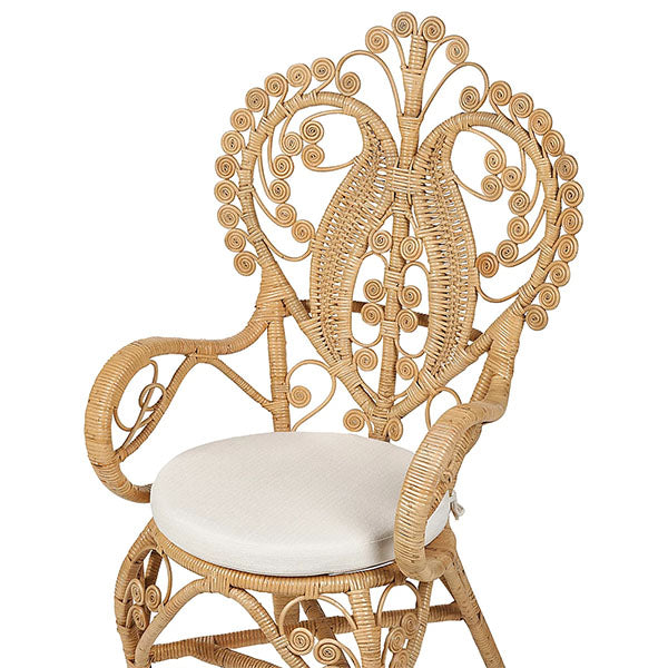 Classic French Bistro Cane & Wicker Furniture - Coffee Chair - Vintique