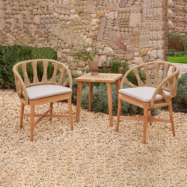 Outdoor Braided & Rope Coffee Set - Coral Reef 02