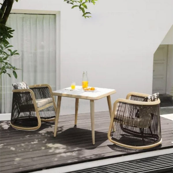Outdoor Braided & Rope Coffee Set - Javique