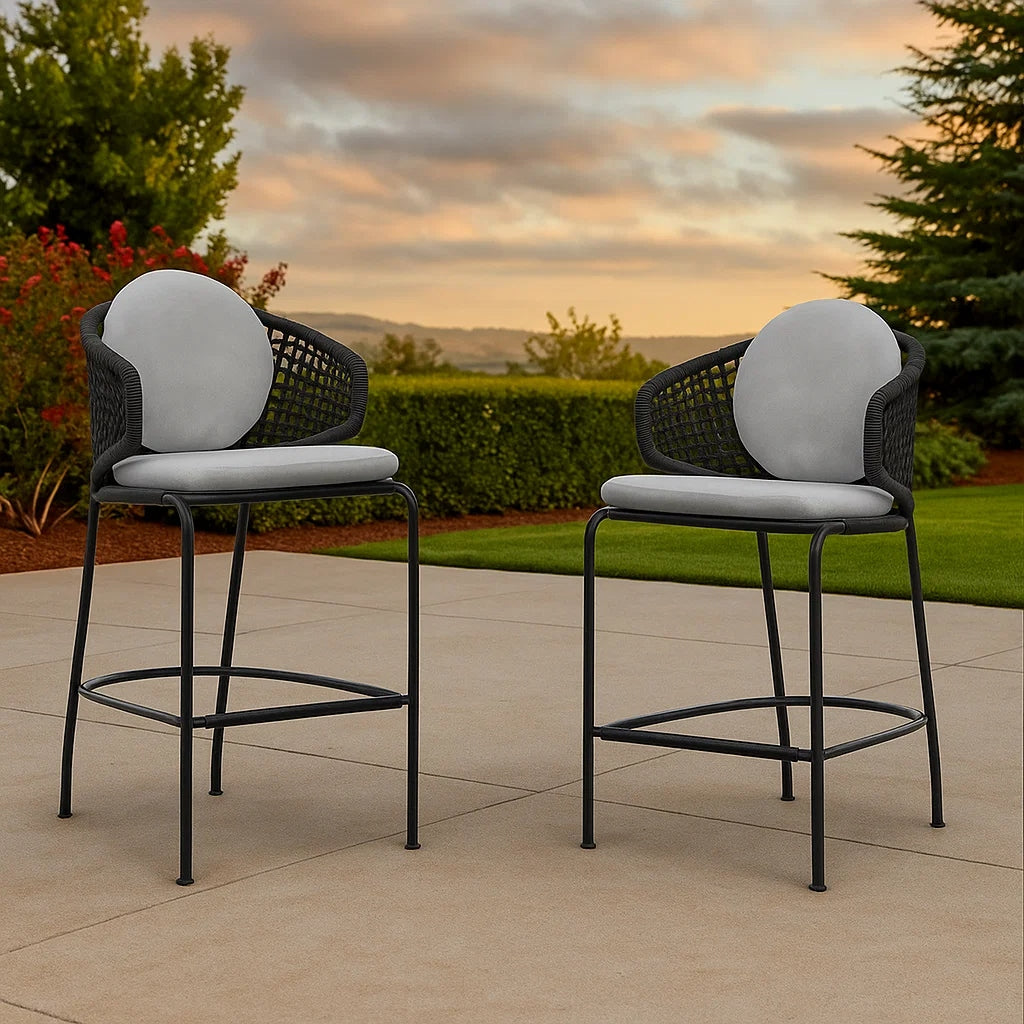 Outdoor Braided, Rope & Cord Bar Chair - Aston