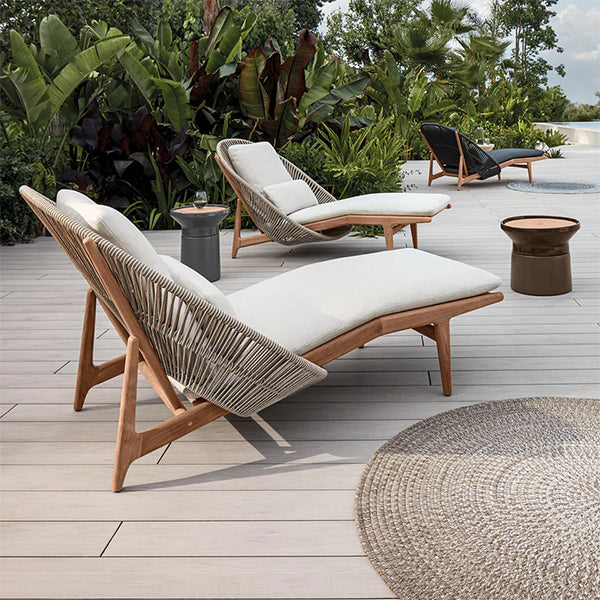 Outdoor Braided & Rope Sunlounger - Coastria