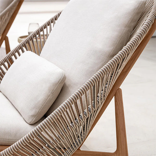 Outdoor Braided & Rope Sunlounger - Coastria
