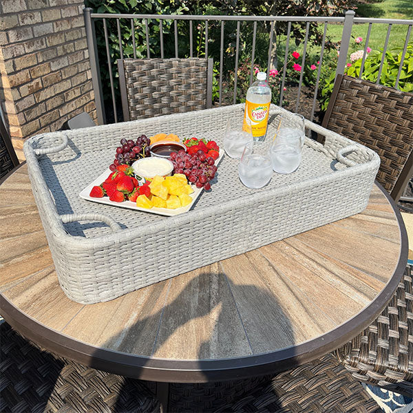 Outdoor Wicker Floating Tray - Nestix