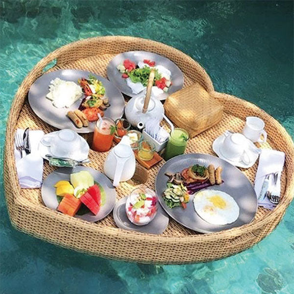 Outdoor Wicker Floating Tray - Travio
