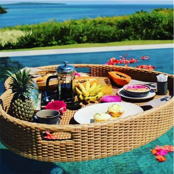 Outdoor Wicker Floating Tray - Travio