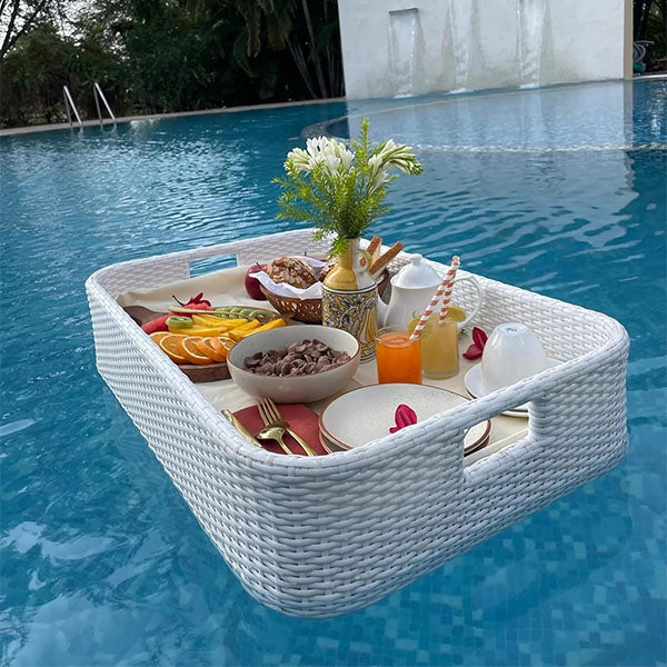 Outdoor Wicker Floating Tray - WickTray