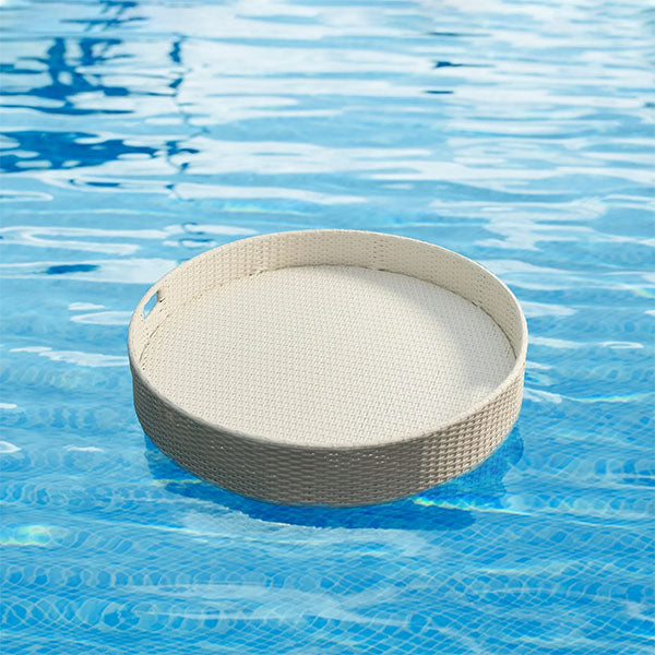 Outdoor Wicker Floating Tray - Woodsy