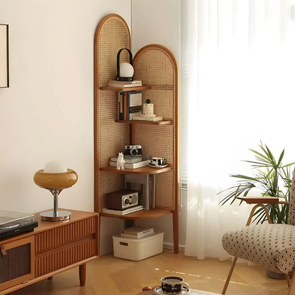 Wooden Cane & Rattan Almirah & Cabinet - Classic Curves