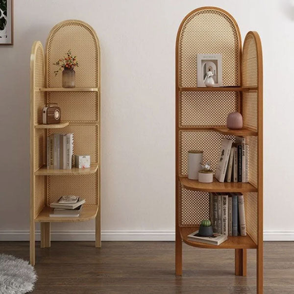 Wooden Cane & Rattan Almirah & Cabinet - Classic Curves