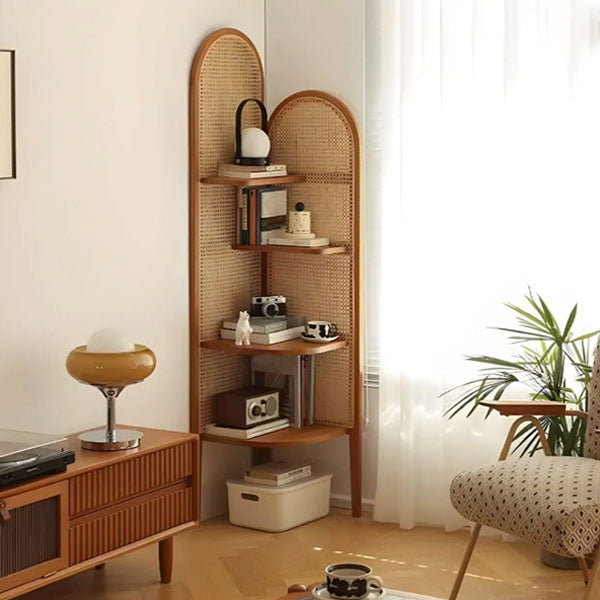 Wooden Cane & Rattan Almirah & Cabinet - Classic Curves
