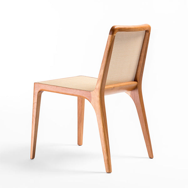 Wooden Cane & Rattan Dining Chair - Luxe Seat