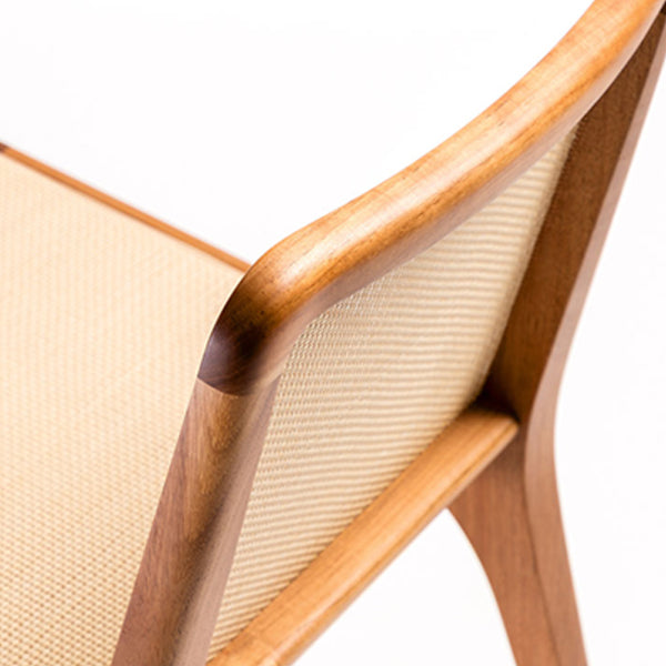 Wooden Cane & Rattan Dining Chair - Luxe Seat