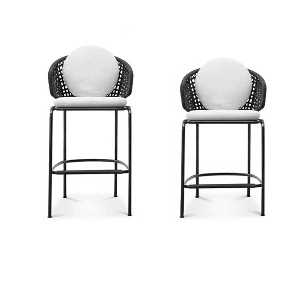 Outdoor Braided, Rope & Cord Bar Chair - Aston