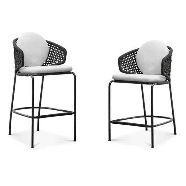 Outdoor Braided, Rope & Cord Bar Chair - Aston