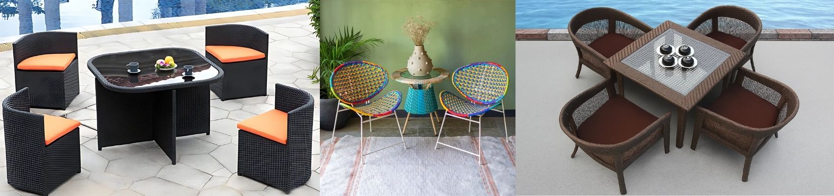 Garden Wicker Dining & Coffee Set