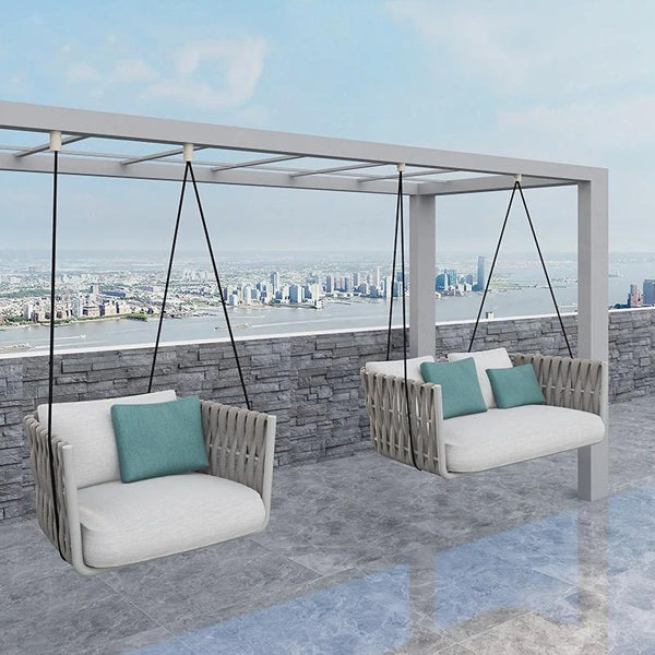 Hanging Swing, Balcony Swing, Garden Swing Chair- Birilyant Single and Double Seater- With - Stand - Braided & Rope