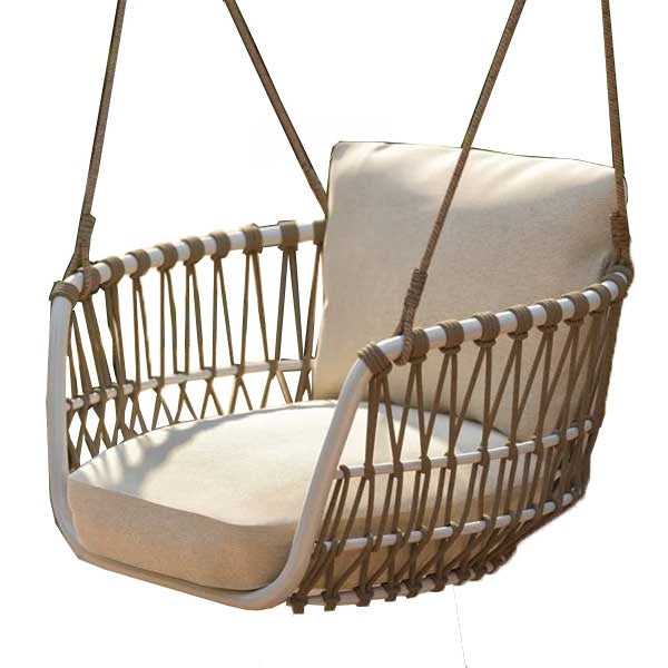 Hanging Swing, Balcony Swing, Garden Swing Chair- Gusta Single and Double Seater- With - Stand - Braided & Rope