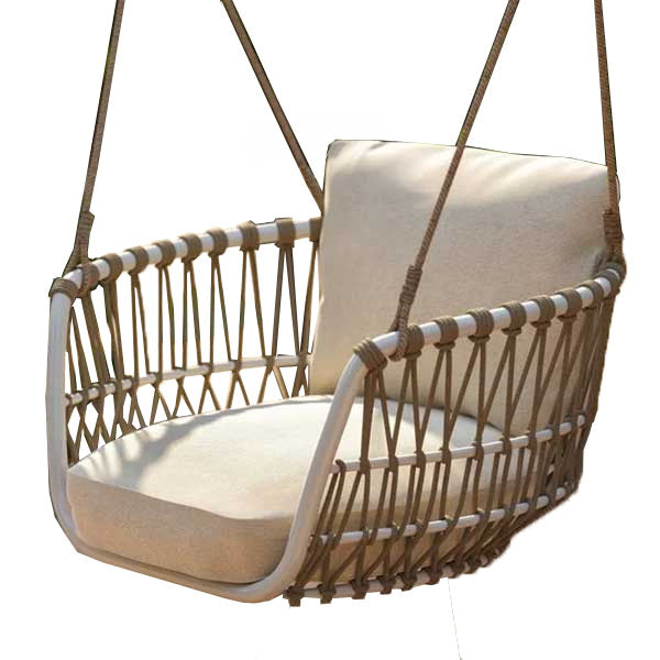 Hanging Swing, Balcony Swing, Garden Swing Chair- Gusta Single and Double Seater- With - Stand - Braided & Rope