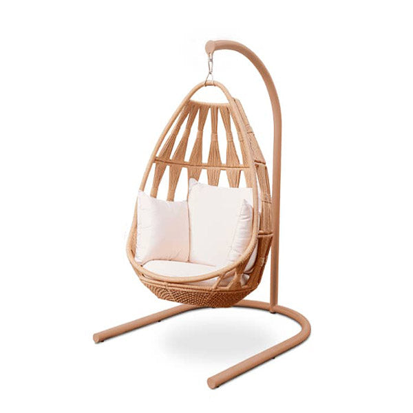 Hanging Swing, Balcony Swing, Garden Swing Chair- NODE Classic Single and Double Seater- With - Stand - Braided & Rope