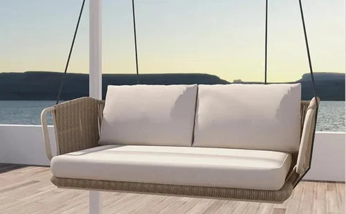 Hanging Swing, Balcony Swing, Garden Swing Chair- Nano Single and Double Seater- With - Stand - Braided & Rope