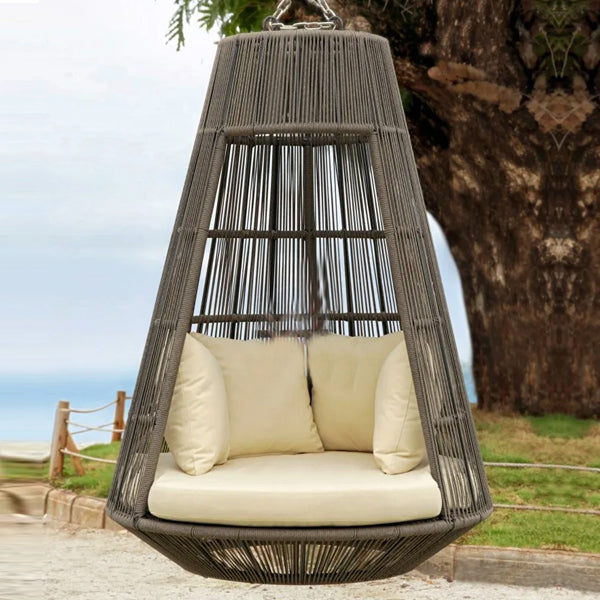 Hanging Swing, Balcony Swing, Garden Swing Chair- Yakko Single and Double Seater- With - Stand - Braided & Rope