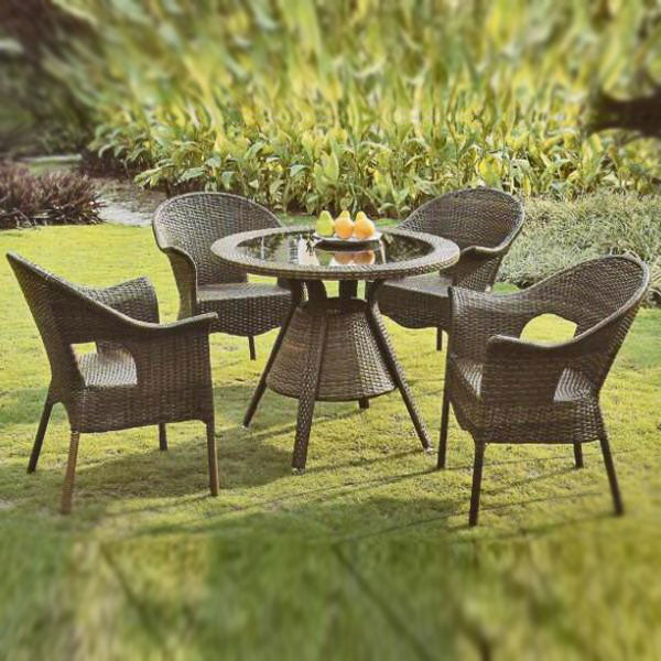 Wicker Garden Set - Ecolite Gamma