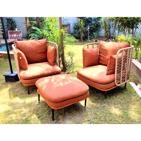 Outdoor Furniture Braided, Rope & Cord, Sofa - Oyster Leaf - Ready Stock Sale