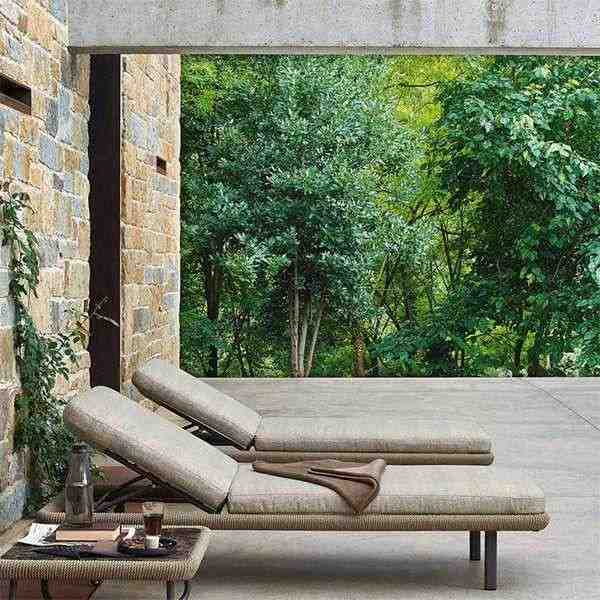 Outdoor Braided & Rope Sunlounger - Acer