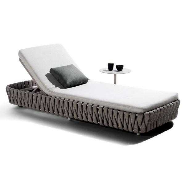 Outdoor Braided & Rope Sunlounger - Birilyant