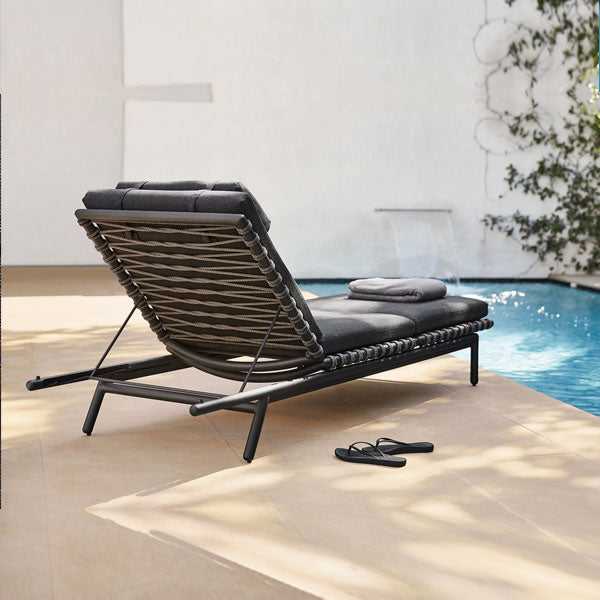 Outdoor Braided & Rope Sunlounger - Nature-Next