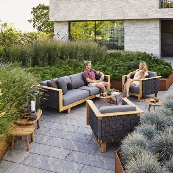 Outdoor Furniture Braided, Rope & Cord, Sofa - Angle