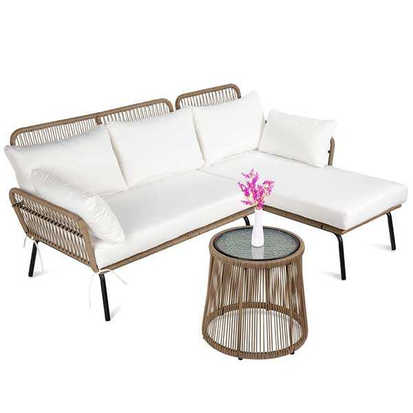 Outdoor Furniture Braided, Rope & Cord, Sofa - Evelow