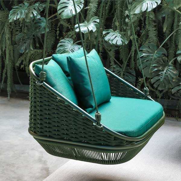 Outdoor Furniture Braided & Rope Swing - Arole
