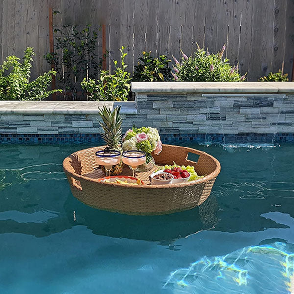 Outdoor Wicker Floating Tray - Celeste
