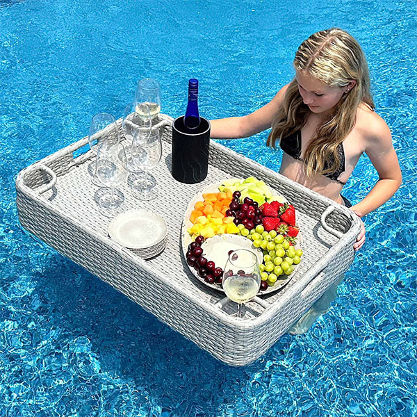 Outdoor Wicker Floating Tray - Nestix