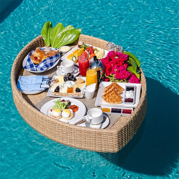 Outdoor Wicker Floating Tray - Sunbloom