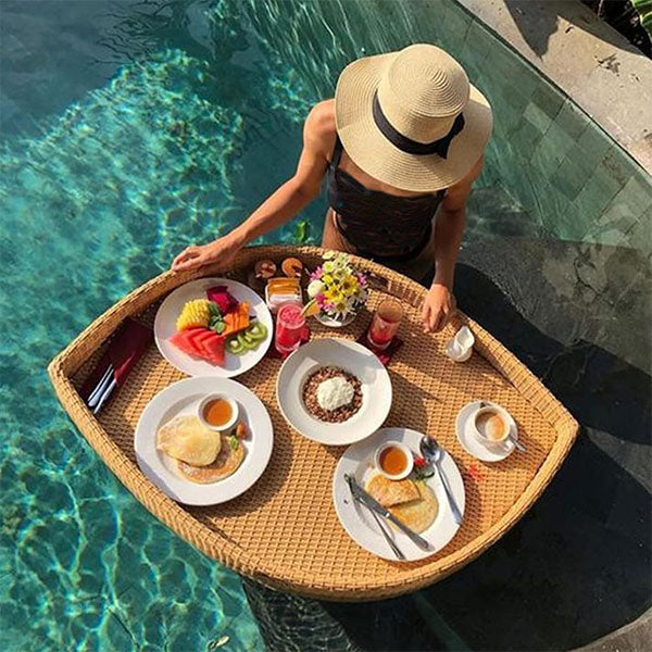 Outdoor Wicker Floating Tray - Sunbloom