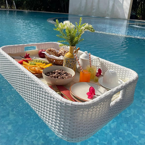Outdoor Wicker Floating Tray - WickTray