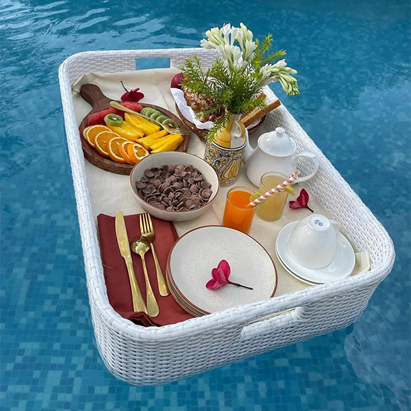 Outdoor Wicker Floating Tray - WickTray