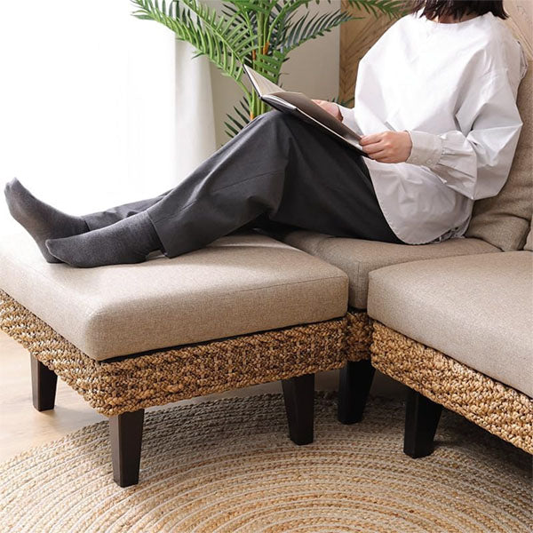 Sea Grass & Wicker Sofa Set - HappyHome