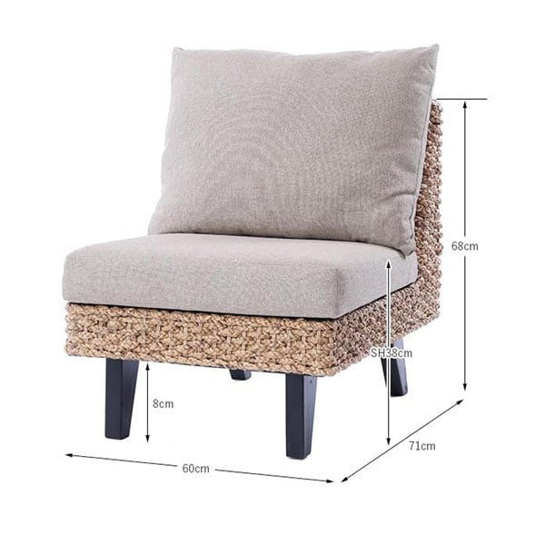 Sea Grass & Wicker Sofa Set - HappyHome