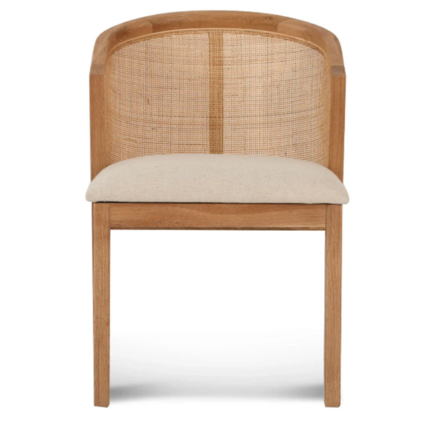 Wooden Cane & Rattan Dining Chair -  Velvora