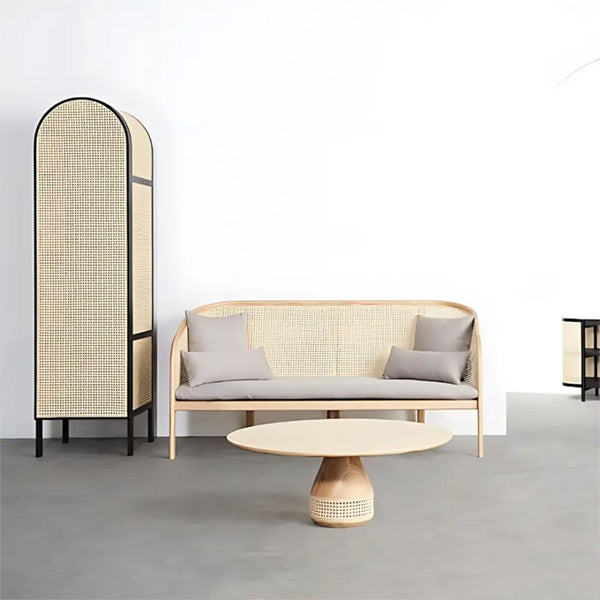Wooden Cane & Rattan Furniture - Sofa Set - Ornated Seat