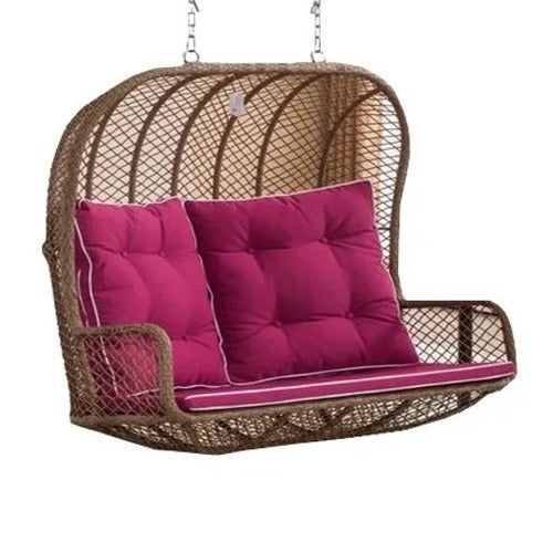 Wooden Cane & Rattan Swing - Canoo