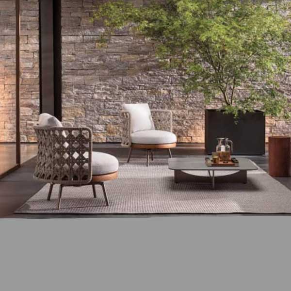 Luxurious Outdoor furniture - Buy Affordable 5 seater Outdoor Braid Rope sofa set with centre table - Buy Outdoor Sofa - Flamenco Prime From LUXOX INDIA - Outdoor Lounge Chair for garden, terrace and balcony