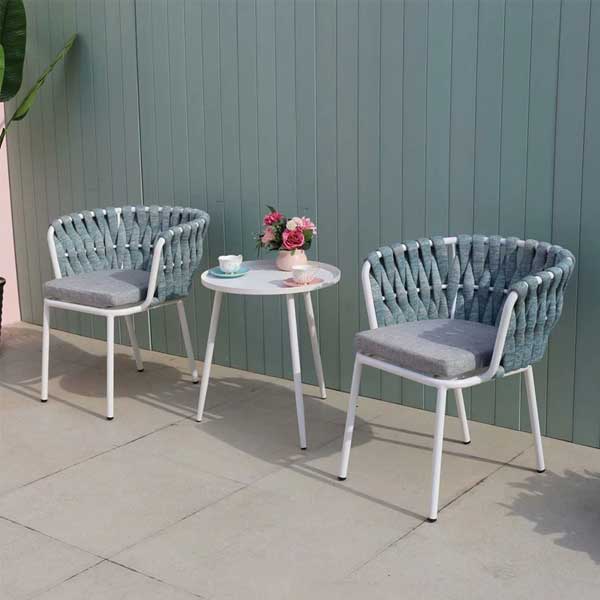 Outdoor Braided & Rope Coffee Set - Birilyant