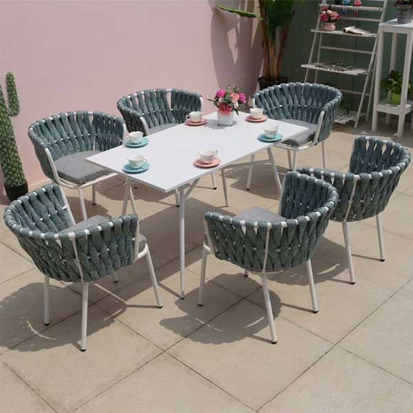 Outdoor Braided & Rope Coffee Set - Birilyant