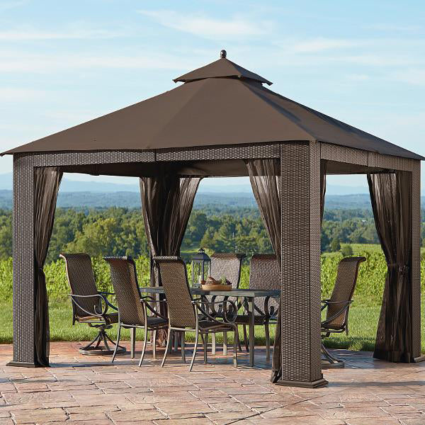 Outdoor Wicker Cabana & Gazebo - Pebble-Bay