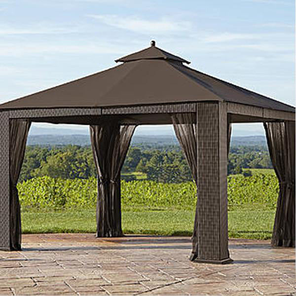 Outdoor Wicker Cabana & Gazebo - Pebble-Bay